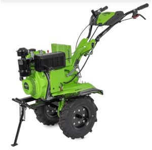 VITO – Motocultor con motor diésel de 7cv con fresas y aporcador, arranque eléctrico, transmisión directa, motoazada, fresas y aporcador