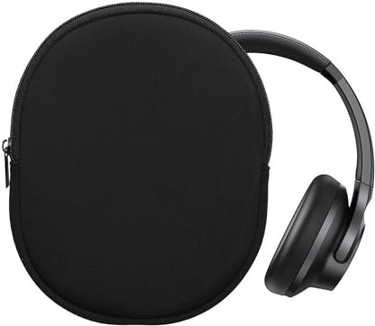 kwmobile Housse Compatible avec Headset/Overear Headphone étui - Housse de Protection Souple en néoprène pour Casque Audio 24 x 19 cm - Noir