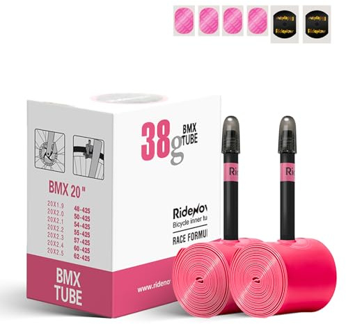 RideNow TPU-slang 20 tum BMX-cykel barncykel, 2-pack cykelslang, ultralätt slang med Presta-ventil 45 mm