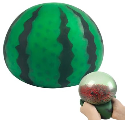 Pelota Anti Estrés Sandía - Juguetes Descomprimir Sandía,de Estres Suave para Adultos Niños Aula Viaje Fiesta