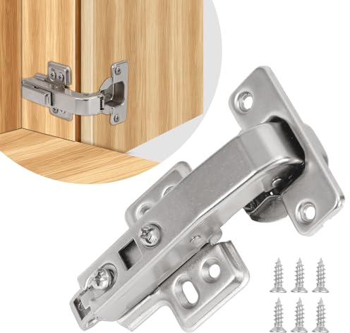 HBL' 4 Pack 90° Cabinet Hinge for Blind Corner, 35MM Soft Close Pie Cut Corner Kitchen Cupboard Hinges, Concealed Cabinets Hinge for Blind Corner Cabinets