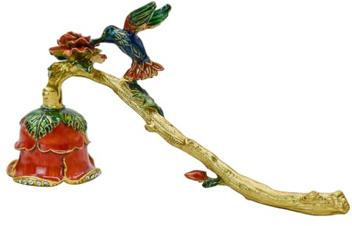 MrMrKura Kerzenlöscher, dekorativer Kerzenlöscher mit langem Griff, Vintage-Metall-Kerzenwerkzeug zum sicheren Aussetzen der Kerzenflamme (rot)