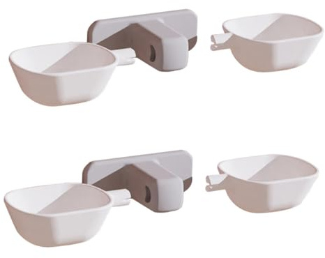 HIAKDOFT 2pièces Gamelle pour Chat avec Protection du Cou Distributeurs De Nourriture Murale Mangeoire pour Animaux De Compagnie Lot de Bols Suspendus
