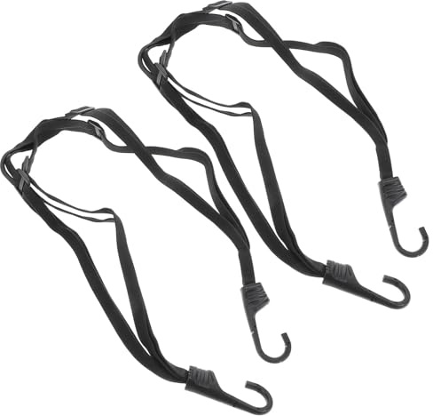 PRETYZOOM 2 Piezas Correas Elásticas para Equipaje Moto con Ganchos Sujeción Ajustable y Resistente para Cascos y Bicicletas