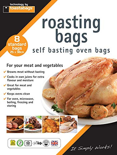 Toastabags Standard Bratbeutel, transparent, 25 x 38 cm, Pack 8-p, Plastik, durchsichtig, 25 x 38 cm/Pack of 8