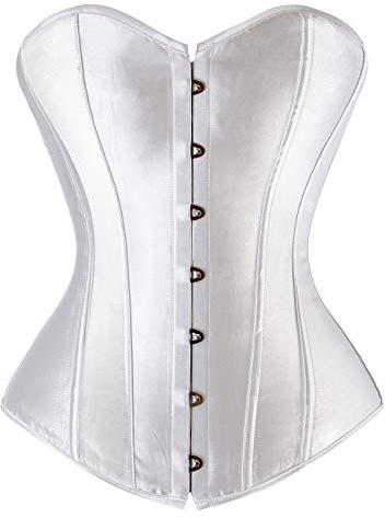 Everbellus Donna Bustino Corsetto a cuore, Stringivita Modellante Dimagrante Eleganta Corsetto Bianco Large