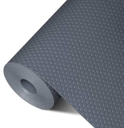 wohomuke Shelf Liners 44.5x600cm Non-Slip Mats Shelf Mats Drawer Liner Drawer Mats Non-Slip Underlays Washable EVA BPA Free Waterproof & Oil-Proof Cupboard Cabinet shelf protector (Grey,44.5cmx6m)