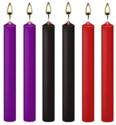 XLKJ Candele romantiche a bassa temperatura per coppie, decorazione domestica, in cera, lunghe e sottili, 6 pezzi