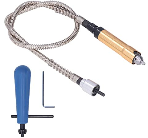 Attacco per albero flessibile, mandrino di estensione dell'albero flessibile 0,3-6,5 mm Incisione a bassa vibrazione con chiave a manico per smerigliatrice per trapano elettrico