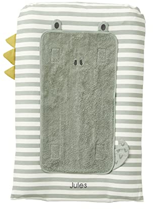 VERTBAUDET Bezug für Wickelauflage Trek grün gestreift 72 x 49 cm