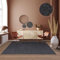 TT Home Waschbarer Wohnzimmer Teppich Esszimmer Kurzflor Unifarben Melierte Optik Modern, Farbe:Anthrazit, Größe:120x160 cm