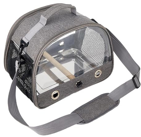 Vogel-Transportbox – atmungsaktive Tragetasche für kleine Haustiere, Oxford-Tuch, Volieren-Reisekoffer | Leichte und tragbare Vogel-Reisebox mit Stehstange und Tablett, Vogelkäfig für Papageien und