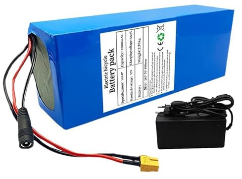 GNIUBBDB 52V 45Ah 14S4P E-Bike Lithium Ion Battery Pack with Charger Built-in BMS for 200-2300W Electric Bicycle Motor XT60 Plug