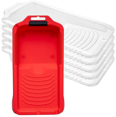 Mister Rui 6 bandejas de pintura, 34 x 17 cm, para pintura de pared, accesorios de pintura, plástico