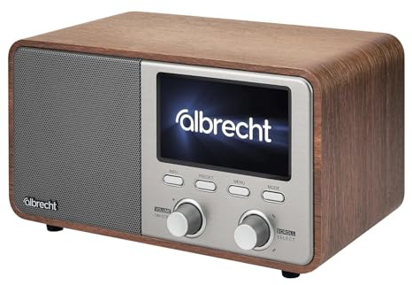 Albrecht DR760 DAB+ digital radio med FM, DAB+, musikströmning, 4,3 tum färgskärm och ASA-varningsmeddelanden