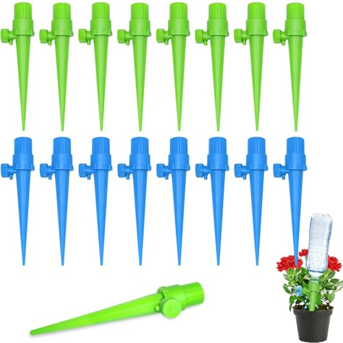 16 Piezas Riego por Goteo Automático Kit, Riego Por Goteo Para Macetas, Riego por goteo botella, Para Macetas Para Plantas, Flores y Jardines (16)