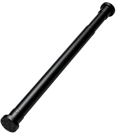 HBOOMOEM Utdragbar SpäNningsståNg, Teleskopisk GardinståNg | Den Klarar en Vikt På 100 Kg, äR Justerbar Och Teleskopisk Och KräVer Ingen Borrning(Black,90-160cm/35.4-63in)
