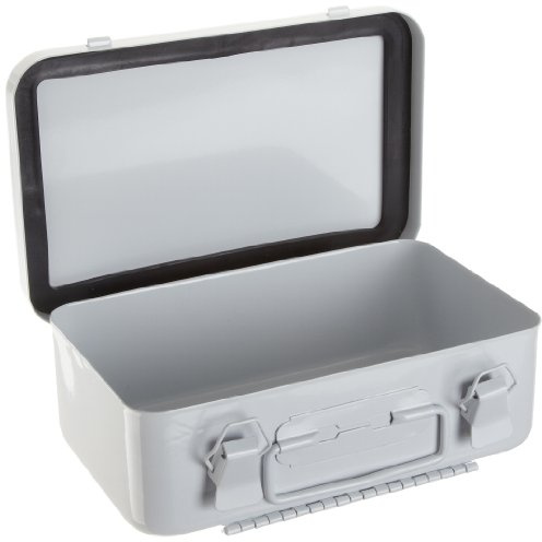 Durham 502-43 White Metal 10 Unit Empty First Aid Kit Box, 7-1/2 Width x 4-1/2 Height x 2-3/8 Depth