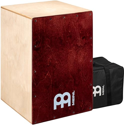 Snare Cajon Box Drum with Bag Bundle For Acoustic Music — MADE IN EUROPE — Baltic Birch Wood, Play with Your Hands, Full Size, 2-YEAR WARRANTY