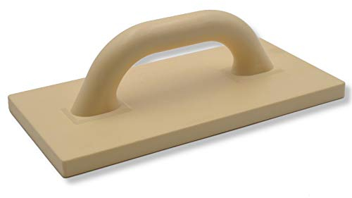 DEWEPRO® PU-Reibebrett 280x140mm - stabiles Kunststoff Putzbrett aus Polyurethan mit fester Griffverbindung