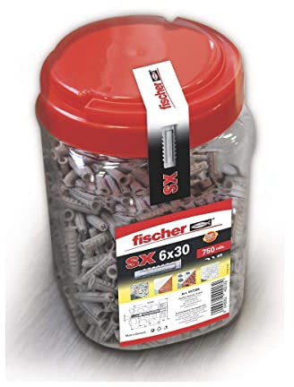 Fischer - Bote Sx 6X30 750 Uds., taco de nylon, multicolor