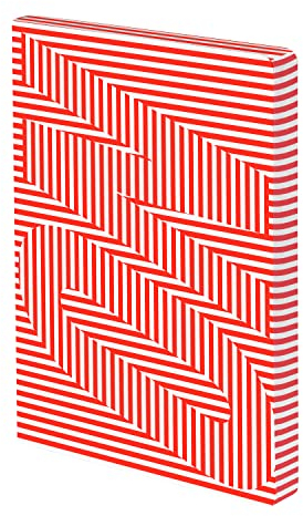 Nuuna Notizbuch A5+ | Graphic L - On - Off | Dotted Journal | 3,5mm Punktraster | 256 nummerierte Seiten | 120g Premium-Papier | Leder weiß | nachhaltig produziert in Deutschland