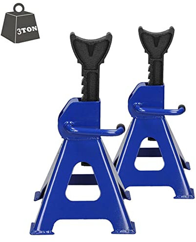 Axle Stands 3 Ton Jack Stands 11.4-17inch Adjustable Height Heavy Duty Steel for Car Van Truck Garage Workshop Tools, Set of 2