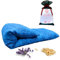 Saco Semillas Microondas Cervical Térmico de Semillas y Lavanda - 47x15cm - 100% algodón– Bolsa Cojín con Aroma Calor y Frío Multiusos Saquito Pies Calienta Camas y Lumbar (Marmoleada azul)