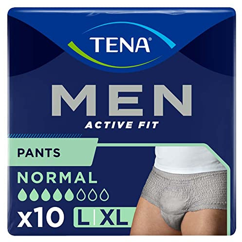 Tena Men Active Fit Pants Normal grau - Gr. L/XL - Inkontinenz-Pants für Männer bei Blasenschwäche