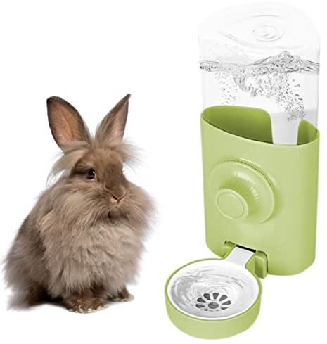 Abreuvoirs pour Petits Animaux, 600ML Distributeur Eau Lapin, Distributeur d'eau Automatique Suspendu pour Lapin, Biberon Hamster pour Lapin Chinchilla Cochon d'Inde Hérisson Furet