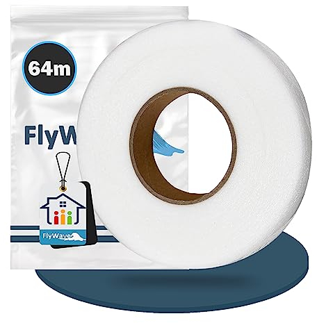 FlyWave Bügelband für Vorhänge 64m, Saumband zum Aufbügeln Kein Nähen Erforderlich, Saumband Weicher und Fester, Bügelband zum Kürzen Von Kleidungsstücken, Vorhängen und Anderen Textilien