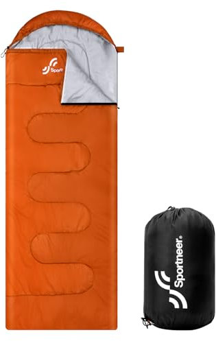 Schlafsack Outdoor - Sportneer Schlafsack Erwachsene Leicht Tragbar Warm Deckenschlafsack Winterschlafsack für Camping, Reisen und Outdoor - 220 x 75cm