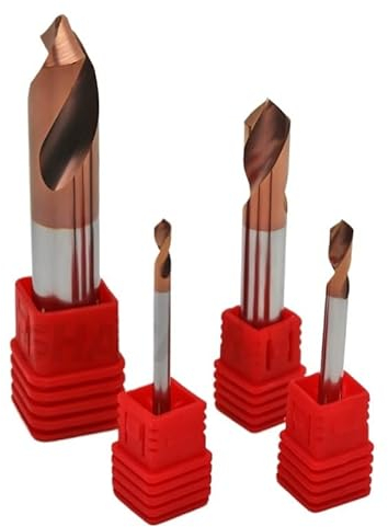 Fresas de chaflán Fresado biselado punto de aluminio de Maching HRC65 de la herramienta del acero de tungsteno de la capa de la aleación que muele(10.0MMx75L)