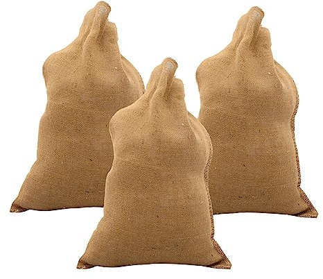 EXHUMKY 3pezzi Sacchetti Juta Riutilizzabili Per Imballaggio Di Alimenti Sacchi Multiuso Per Patate e Ortaggi Per Giardinaggio e Stoccaggio Lungo Termine