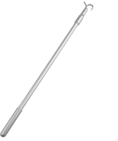 Lastdaytime Asta telescopica per aprire la finestra, da 33 a 60 cm, realizzata in lega di alluminio con meccanismo rotante per un facile utilizzo su tende e persiane