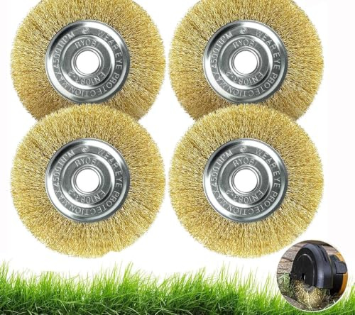 4 stycken fogborstset, stålborste för Gloria multibrush och Weedbrush | Ø 10 cm, trädgårdsarbete borste tillbehör för golvrengöring, moss, smuts och ogräs i fogar