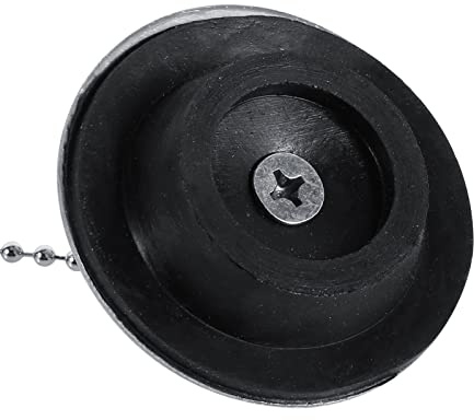 Aumotop Cubierta Cromada para Desagüe de Fregadero, Tapón Duradero con Cadena para Bañera de Baño Doméstica