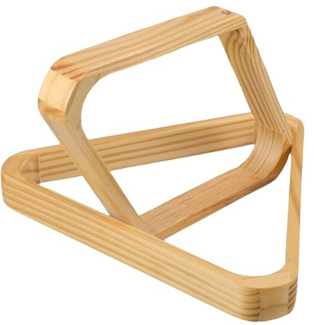 Cabilock 2 Piezas Triángulos de Billar de Madera para Mesa de Pool Rack Compacto y Portátil para Bola y Bola Soporte Preciso para Alineación Profesional Accesorios para Billar Casa y