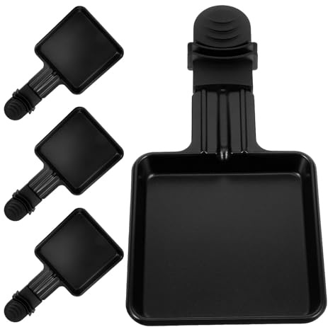Homoyoyo 4 Mini Poêlons Raclette Carrés En Inox Poêles À Fromage Pour Faire Fondre Le Fromage Et Réchauffer Des Aliments Poêlons Raclette Avec Poignées Pour Cuisine Et Barbecue 7.09X3.43X0.39 in