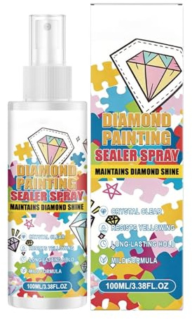 Rhinestone Art Sealant - 100ml Quick Drying Shiny Gloss Spray | Permanent Adhesive Protective Sealant for Diamond Painting and Crystal Crafts | High Gloss Adhesive for DIY and