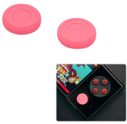 2 Pezzi Cappucci per Joystick con Impugnatura per Pollice per AYANEO AIR Plus/Pocket Micro, Cappucci Antiscivolo con Impugnatura Testurizzata, Coperture di Ricambio per Stick Analogici (rosa)