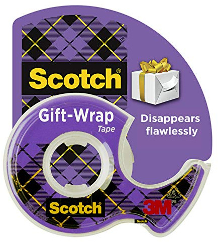 Scotch Gift Wrap Tape, Invisible, 0.75 in. x 650 in., 1 Tape Rolls With Dispensers