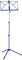 Classic Cantabile Notenständer Medium - Klappbares Notenpult für Kinder und Erwachsene - Mit Notenhalter an der Auflage - Höhenverstellbar von 65-130 cm - Gummifüße - Blau