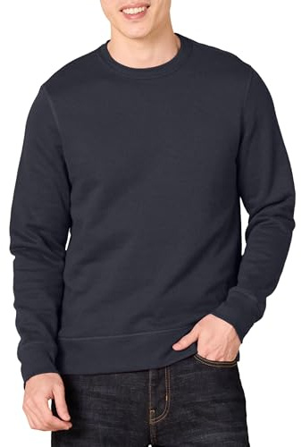 Amazon Essentials Sudadera de forro polar con cuello redondo (disponible en tallas grandes y largos especiales) Hombre, Azul Marino, M
