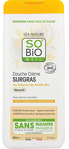 SO'BiO etic Douche Creme Surgras à l'Huile de Karite Bio 650 ml