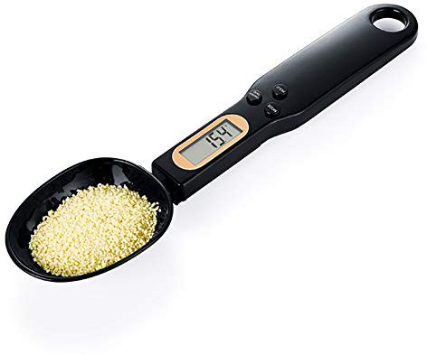 Bilancia da cucina per alimenti Bilance da cucina Cucchiaio da cucina Bilancia portatile elettronico misurino scala nera