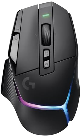 Logitech G502 X Plus Wireless Gaming Mouse: Optical Switches, LIGHTSYNC RGB, 13 Buttons, Infinite Scroll Toggle, <130 hr Battery Life, USB-C, PowerPlay Wireless Charging Capable, for PC/MacOS - Black