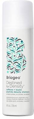 Briogeo Destined For Density Caffeine + Biotin Peptide Density Shampoo, Increases Hair Thickness and Volume for Fine or Thinning Hair, Vegan, Cruelty-Free, 8 fl oz