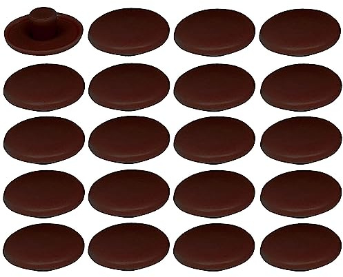 cyclingcolors 20x tappo coprivite confirmat cappuccio 4 x 2,7 x 11,8 mm plastica viti copertura coperchi tappi, mogano