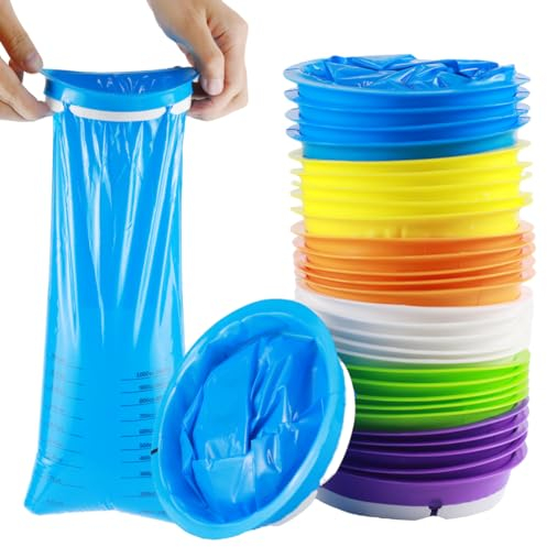 30 Stück Spuckbeutel mit Ring, Kotztüten Auto Kinder Bunt, Kotztüten Hohe Kapazität, Brechbeutel Multifunktion, Spucktüten Einweg, für Kinder und Erwachsene